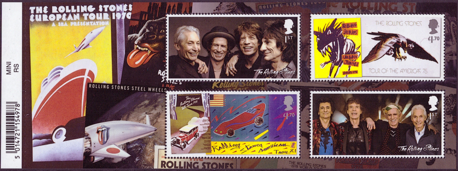 MS(TBC) 2022 Rolling Stones Barcoded miniature sheet